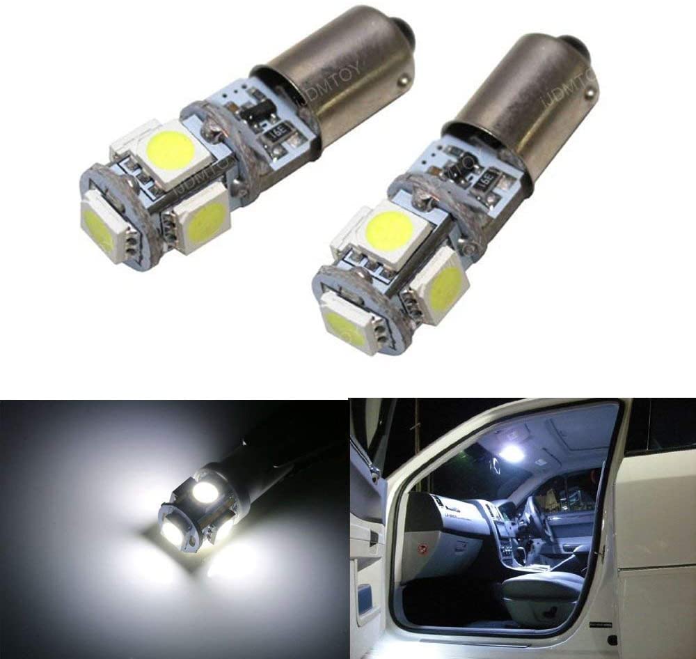 5-SMD BA9 Bayonet LED Replacement Bulbs For Interior Map Rearding or D ...