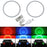 132-LED RGB Multi-Color LED Angel Eyes Halo Rings For Jeep Wrangler, CJ (Also any car with 7" headlights)-iJDMTOY