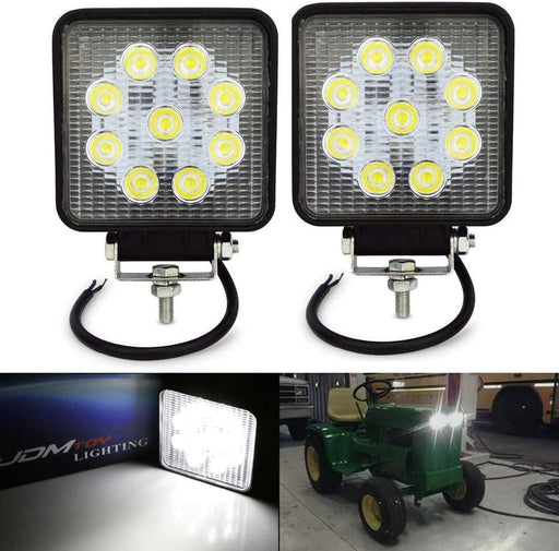 (2) 27W 2300 lum High Power LED Work Light Lamps For SUV 4x4 Truck Tractor Boat