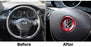 Red Wheel Center Decoration Ring Cover Trim For VW MK7 Golf GTI Jetta Passat