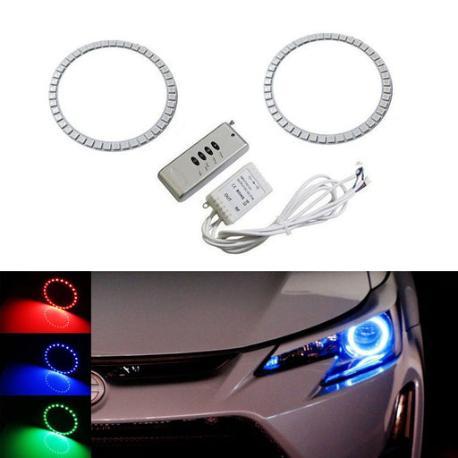 RGB LED Projector Headlight Angel Eye Halo Ring Kit For 14-16 Scion tC Retrofit