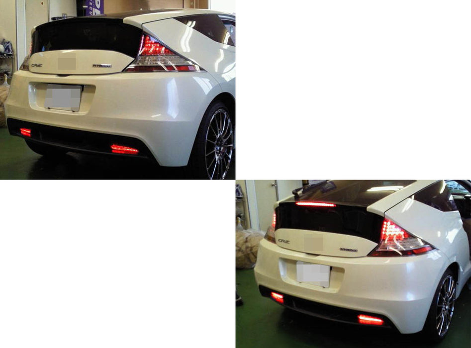 Smoked Lens LED Rear Bumper Reflector Lights For Honda CRZ CRV Insight TSX Wagon