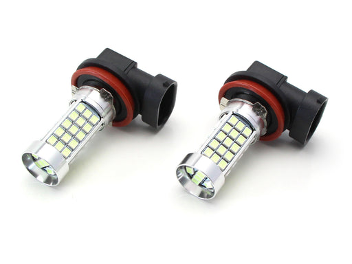 X-Bright White 69-SMD H11 H8 LED Bulbs w/ Reflector Mirror Design For Fog Lights