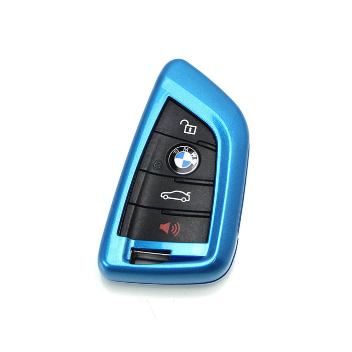 Exact Fit Glossy Blue Smart Key Fob Shell Cover For BMW X1 X4 X5 X6 5 7 Series