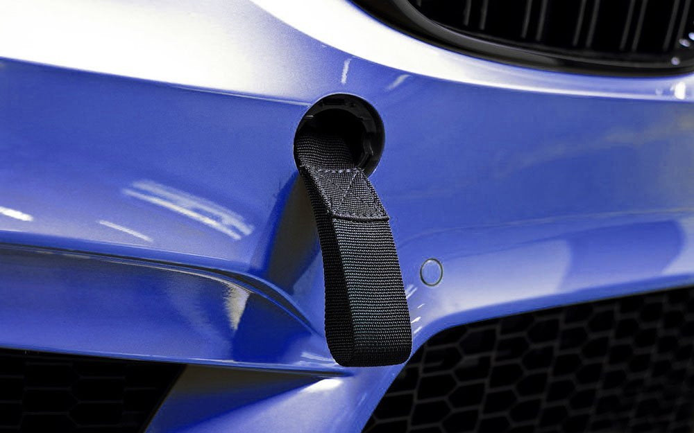 Black High Strength Racing Tow Hook Strap Set For New BMW Fxx 1 2 3 4 5 Series