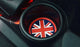 73mm Red Union Jack UK Flag Style Coasters For MINI Cooper Front Cup Holders