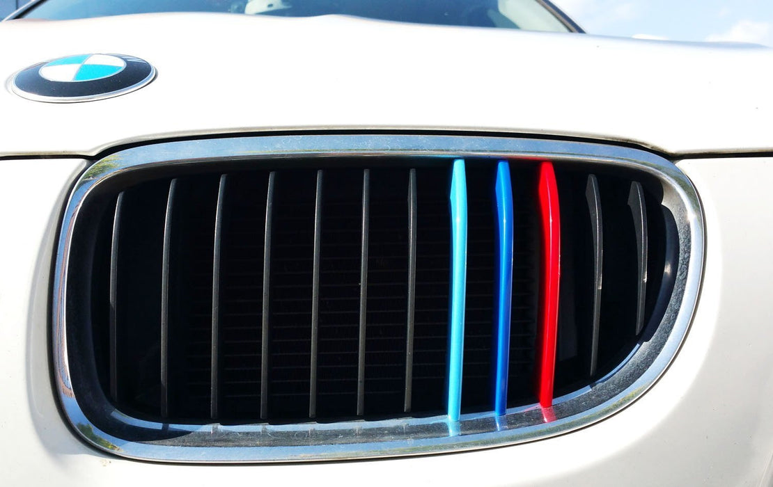 M-Sport 3-Color Grille Insert Trims For BMW E90 E91 LCI 3 Series Kidney Grill