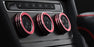 Red Anodized Aluminum AC Climate Control Ring Knob Covers For VW MK7 Golf GTI