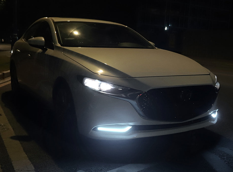 Lower Bumper Filler Fit Switchback LED Daytime Running Light For 2019-up Mazda3