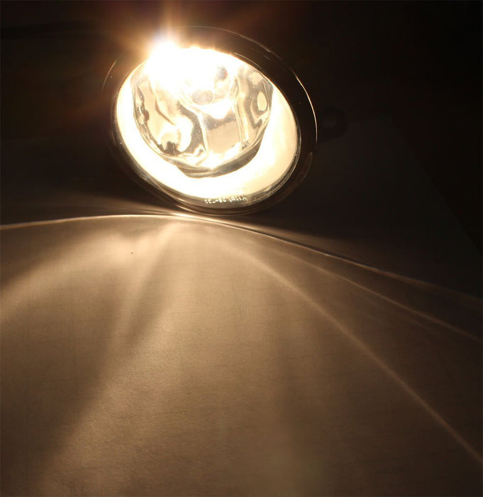 Clear Lens Fog Light Kit w/ Bulbs/Bezels/Relay Wire For 2015-19 Nissan Versa 4D