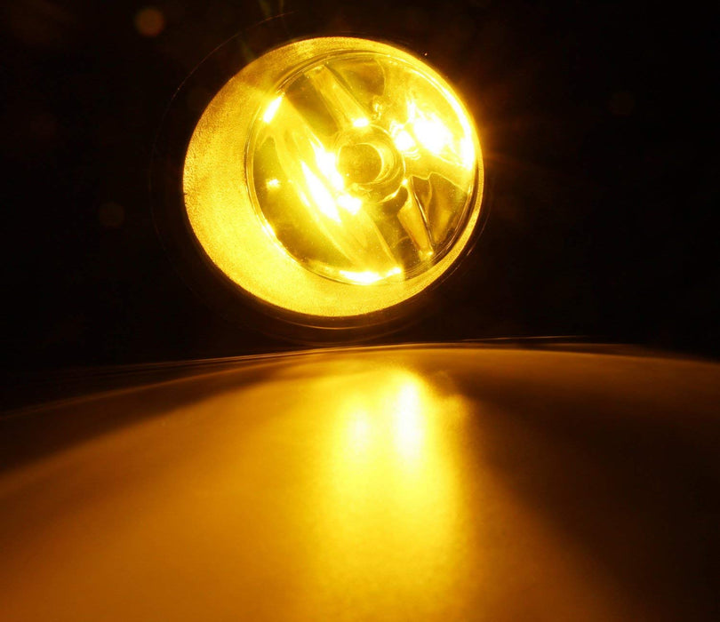Yellow Lens Fog Light Kit w/ Bulbs/Bezels/Relay Wire For 2015-19 Nissan Versa 4D