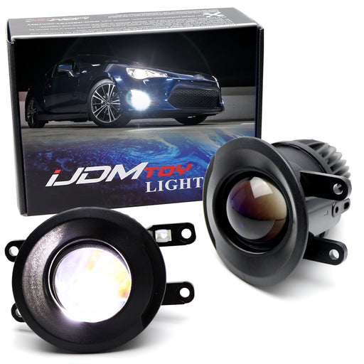 OE-Fit 24W Dual-Beam Xenon White LED Projector Fog Lights For Toyota Lexus Scion