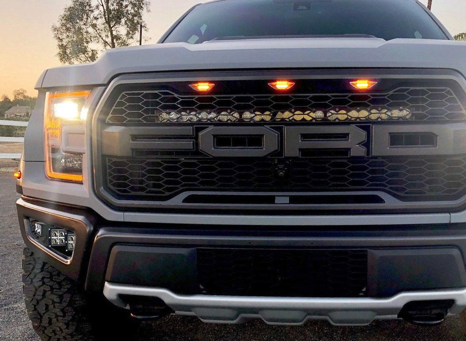 LED Pod Light Fog Lamp Kit For 2017-up Ford Raptor, Includes (4) 20W (2) 10W CREE LED Cubes, Foglight Location Mounting Brackets & On/Off Switch Wiring Kit-iJDMTOY
