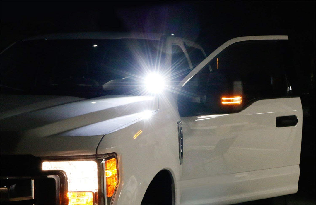 A-Pillar LED Pod Light Kit For 2009-up Dodge RAM 1500 2500 3500, Includes (2) 20W High Power CREE LED Pod Lamps, Windshield A-Pillar Mounting Brackets & Switch Wiring Relay-iJDMTOY