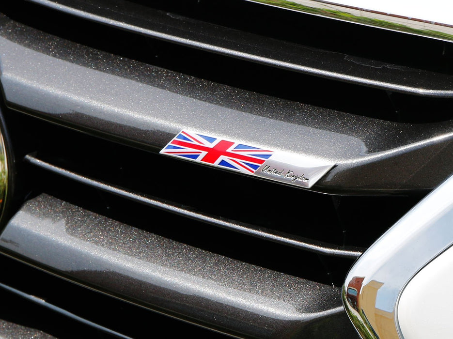 Aluminum Plate UK Flag Emblem Badge For UK Car Front Grille, Side Fenders, Trunk, Dashboard Steering Wheel, etc-iJDMTOY