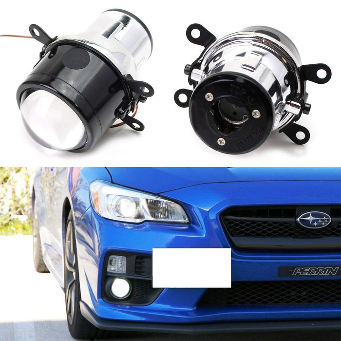 (2) OEM Replace Projector Fog Light Housings For Acura Honda Ford Nissan Infiniti Subaru etc., HID or LED Ready (Bulbs Not Included)-iJDMTOY