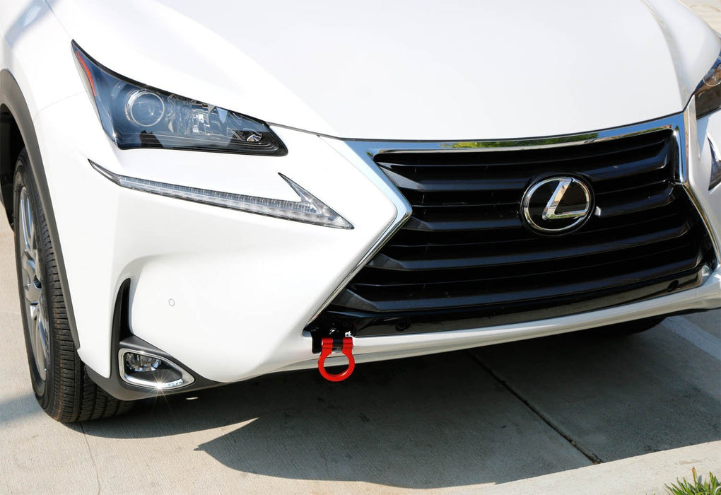 Red Track Racing Style Tow Hook Ring For Lexus NX200 NX200t NX300h, Made of Lightweight Aluminum-iJDMTOY