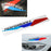 Iconic M-Sport Tri-Color Stripe w/Black Performance Letter Vinyl Sticker For BMW