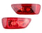 Complete LED Rear Fog Light Kit For 2011-up Jeep Grand Cherokee WK2, Compass & Dodge Journey, Includes Brilliant Red LED Bulbs, Red Lens Foglamp Assemblies & Wiring Harnesses-iJDMTOY