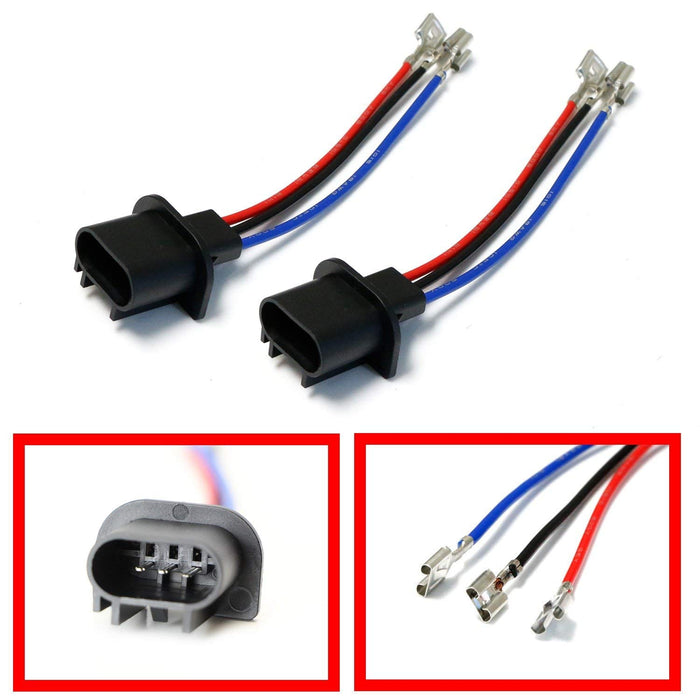 H13/9008 to 9007/9004 or 9003/H4 Polarity Adjustable Conversion Adapter Wiring Kit For Headlight Conversion Retrofit-iJDMTOY
