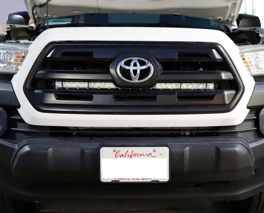 Behind Grille Mount 30" LED Light Bar Kit For 2016-up Toyota Tacoma, Includes (1) 150W CREE LED Lightbar, Behind Grill Mounting Brackets & On/Off Switch Wiring Kit-iJDMTOY