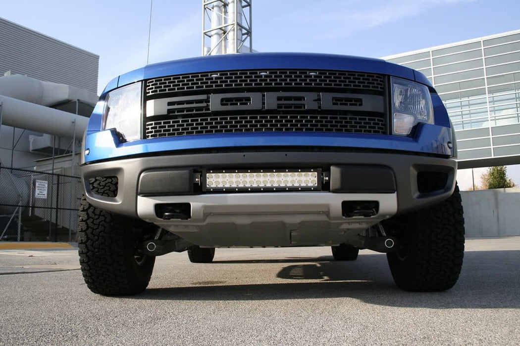 Lower Grille Mount LED Light Bar Kit For 2009-14 Ford F-150 or Raptor, Includes (1) 96W High Power LED Lightbar, Lower Bumper Opening Mounting Brackets & On/Off Switch Wiring Kit-iJDMTOY