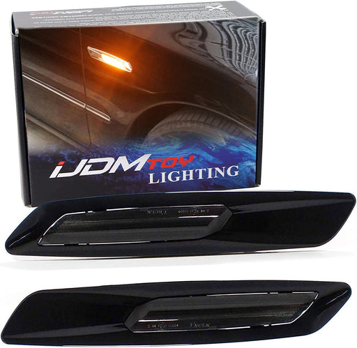 Black F10 Style Full LED Fender Signal Side Marker Lights For BMW 1 3 5 X Series