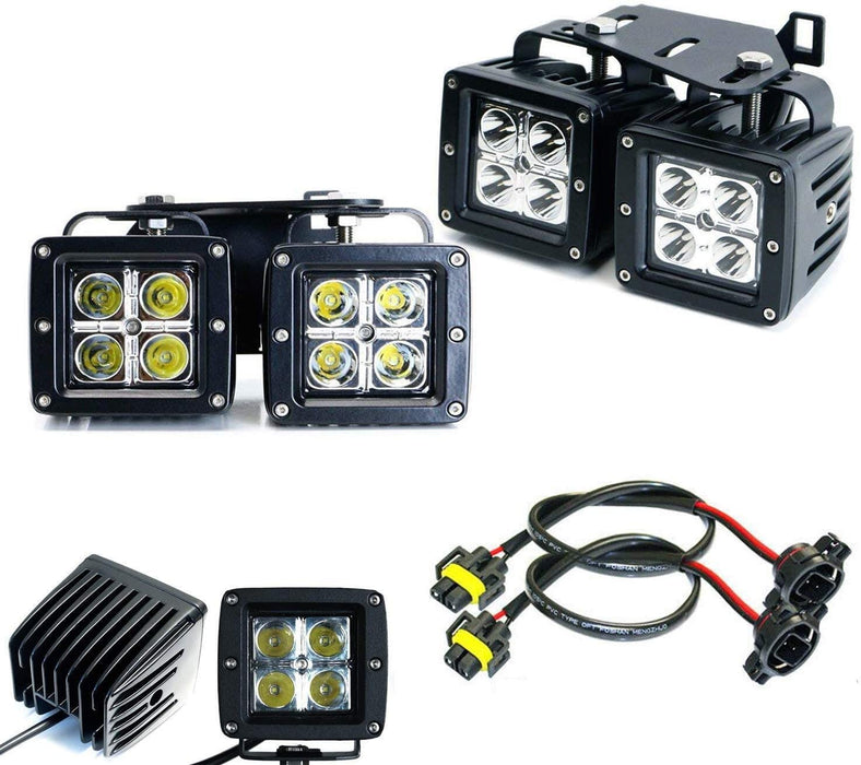 80W LED Pods w/ Foglight Location Bracket/Wirings for 14-15 Chevy Silverado 1500 80W LED Pods w/ Foglight Location Bracket/Wirings for 14-15 Chevy Silverado 1500