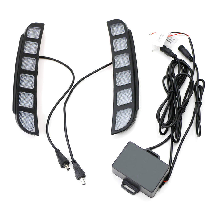 LED Daytime Running Lights Kit For 2016-2017 Ford Explorer, Direct Vertical Mount Powered by 6 Pieces of High Power Xenon White LED Diodes-iJDMTOY