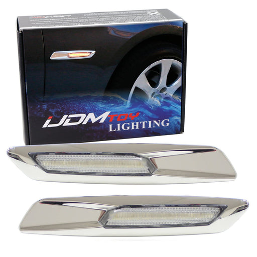 Chrome F10 Style Full LED Fender Signal Side Marker Lights For BMW 1 3 5 Series