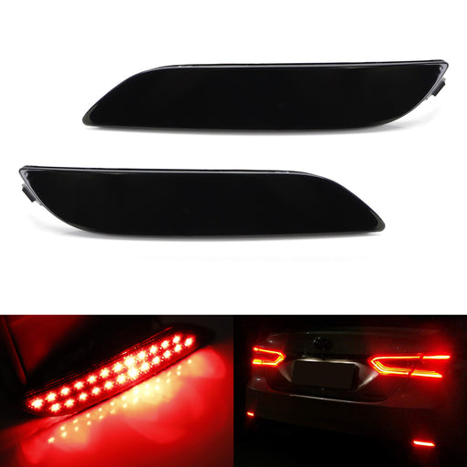 OEM-Spec Smoked Lens 24-SMD LED Bumper Reflector Lights For 2018-up Toyota Camry
