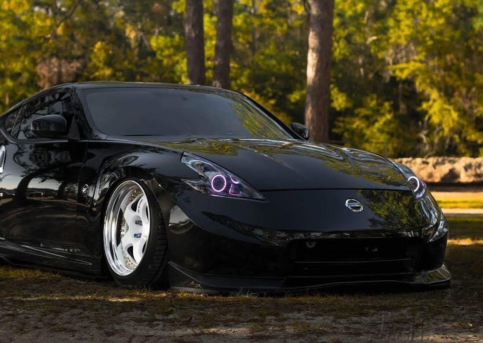 RGB LED Headlight Angel Eye Halo Ring Kit For 2009-2020 Nissan 370Z Re ...