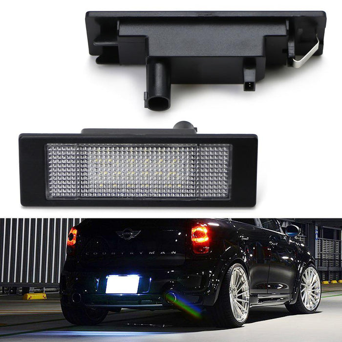 OEM-Fit 3W Full LED License Plate Light Kit For MINI Cooper R55 R60 R61 (2007-11 Clubman, 2011-16 Countryman, 2013-16 Paceman), Powered by 24-SMD Xenon White LED-iJDMTOY