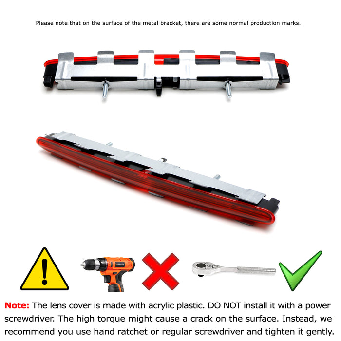 Serve4u LED Third Brake Light For Mercedes CLK W209 (2002-2009) – Red Lens, Chrome Housing