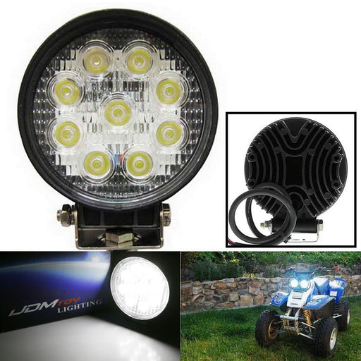 (1) 27W High Power Round LED Work Light Lamp For SUV 4x4 Truck Tractor Boat