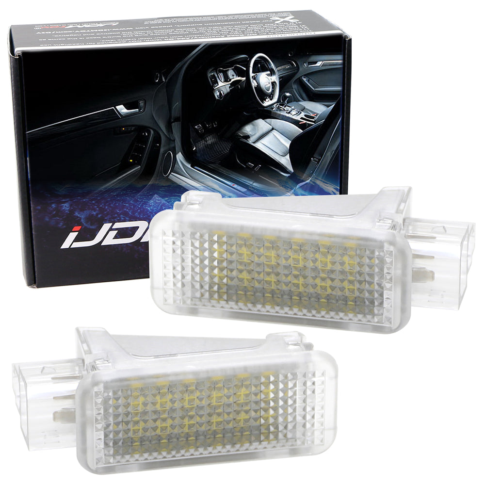 iJDMTOY OEM-Fit 3W Full LED License Plate Light Kit Compatible with Audi A3  S3 A4 S4 A5 S5 A6 S6 A8 S8 Q7, Powered by 18-SMD Xenon White LED & Can-Bus