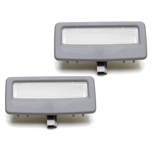 Grey Finish OE-Fit 3W White LED Sun Visor Vanity Mirror Lamps For BMW 5 7 Series