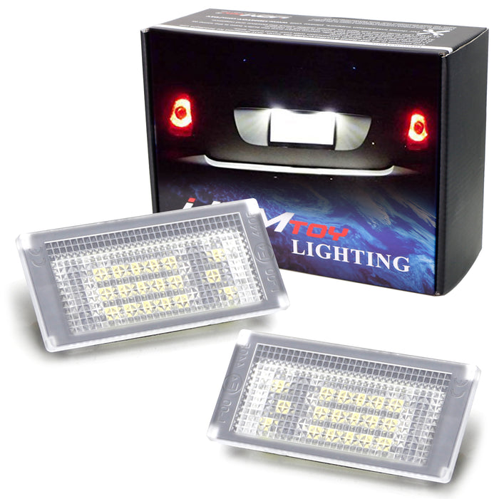 OEM-Fit 3W Full LED License Plate Light Kit For 2002-06 MINI Cooper Gen1 R50 R52 R53, Powered by 18-SMD Xenon White LED & Can-bus Error Free