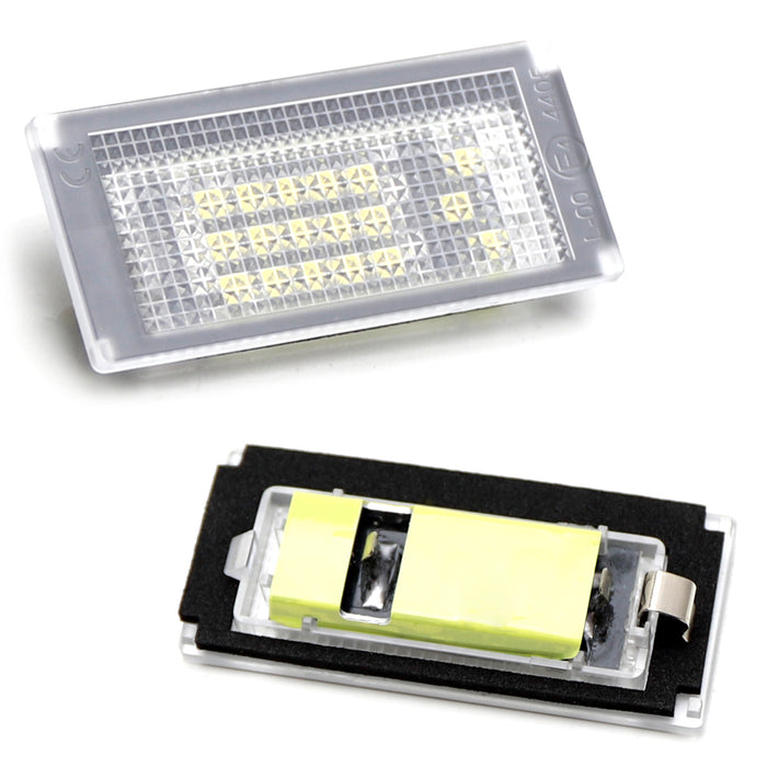 OEM-Fit 3W Full LED License Plate Light Kit For 2002-06 MINI Cooper Gen1 R50 R52 R53, Powered by 18-SMD Xenon White LED & Can-bus Error Free