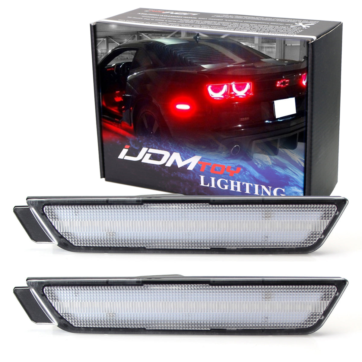 Clear Lens Red LED Rear Side Marker Light For Chevy 2010-15 Camaro Bac —  iJDMTOY.com
