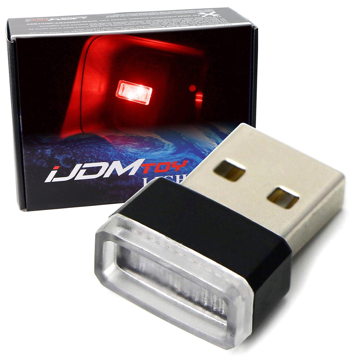 Red Usb Plug (1) Brilliant Red USB Plug-In Miniature LED Car Interior Ambient Light ...