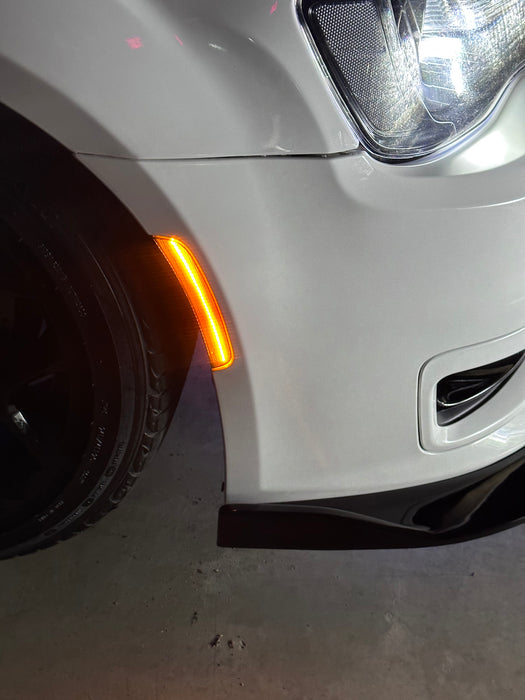 Chrysler 300 Installed Amber/Red Full LED Side Marker Light Kit Chrysler 300 Installed Amber/Red Full LED Side Marker Light Kit