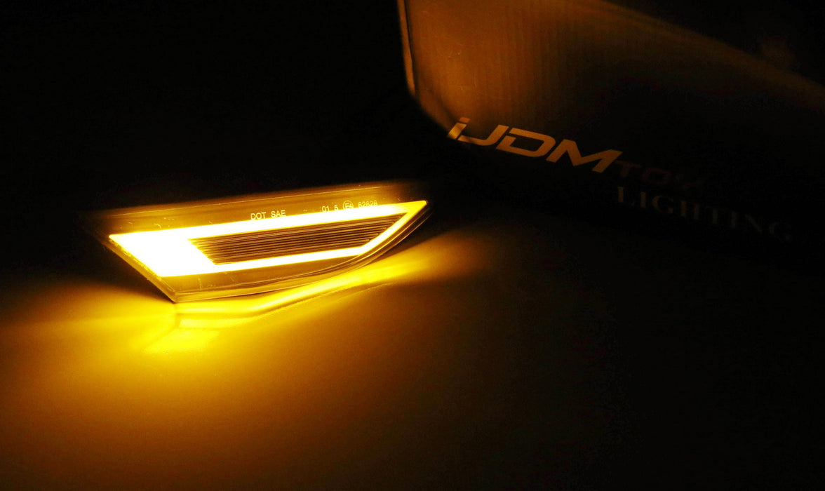 GT 3D Style Amber LED Front Side Marker Light For Porsche 991 Carrera 718 Cayman