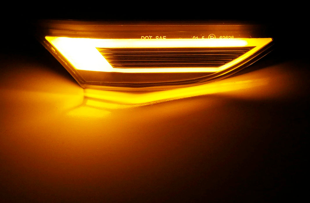 GT 3D Style Amber LED Front Side Marker Light For Porsche 991 Carrera 718 Cayman