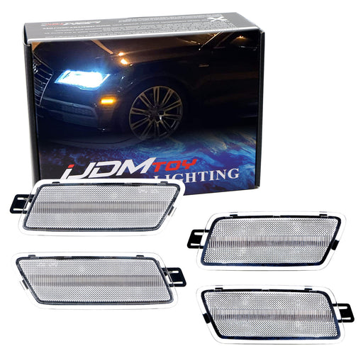 White/Clear Lens Amber/Red Full LED Side Marker Lights For 12-18 Audi A7 S7 RS7