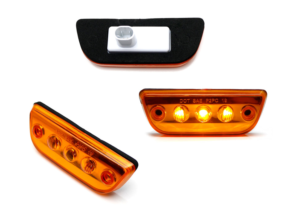 5pc Amber Lens Amber LED Roof Clearance Marker Light For Kenworth T680 T770 T880