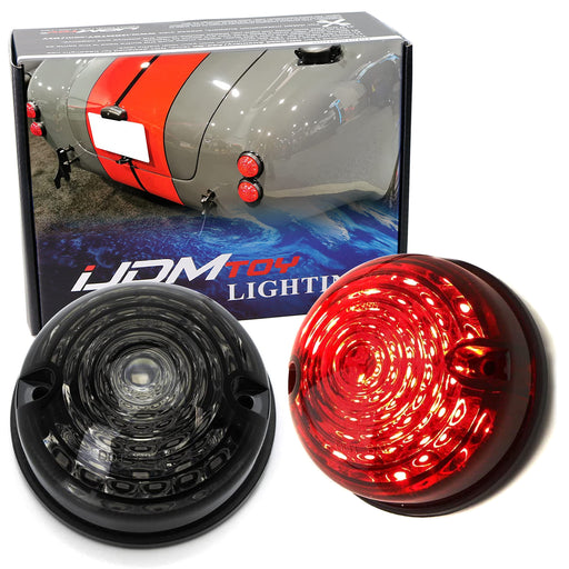 Flush Mount Smoke Lens Red LED Taillight/Turn Signal Lamps For Classic 50 60 Car