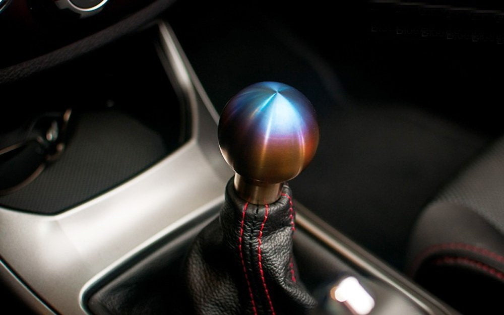JDM Burnt Titanium Finish Universal Fit Spherical Shift Knob, Good For Most Cars