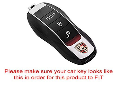 White Remote Smart Key Shell Holder Cover For Porsche Cayenne Panamera Macan 911