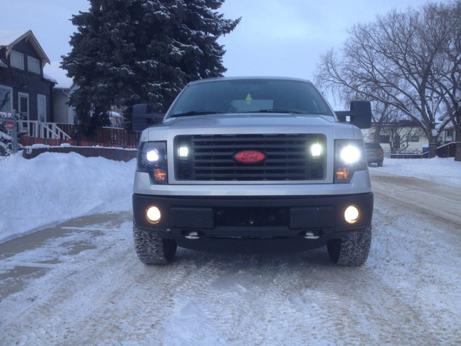 40W CREE LED Pod Lights w/ Behind Grille Brackets, Wiring For 09-14 Ford F150
